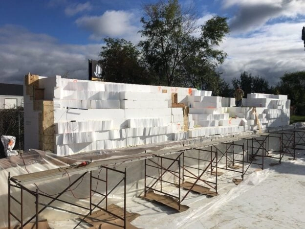 Privacy Wall built with Expanded Polystyrene (EPS)